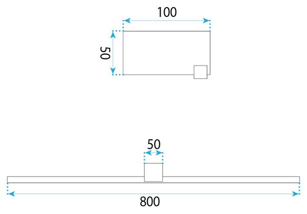 Toolight Rea, Koupelnové nástěnné LED svítidlo SWE042-1W 80 cm Chrome, OSW-20142