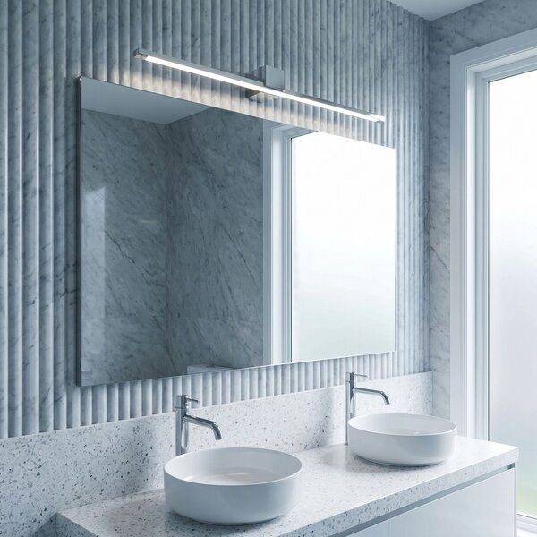 Toolight Rea, Koupelnové nástěnné LED svítidlo SWE042-1W 80 cm Chrome, OSW-20142