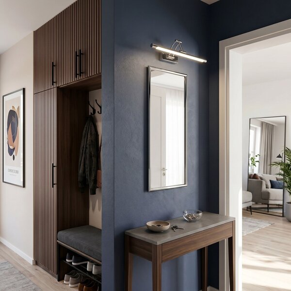 Toolight Rea, Koupelnové nástěnné LED svítidlo SWE016-1W 42cm Chrome, OSW-20115