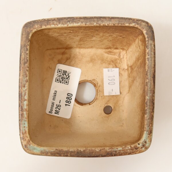 E-bonsai Keramická bonsai miska 8,5 x 8,5 x 5,5 cm zelená
