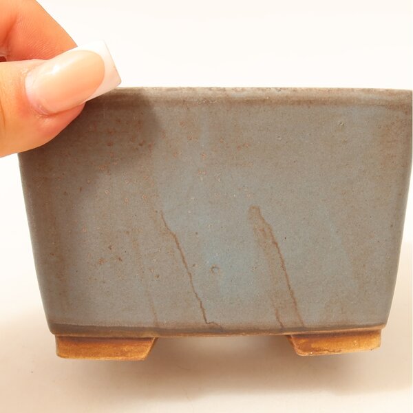 E-bonsai Keramická bonsai miska 10,5 x 10,5 x 7 cm modrá