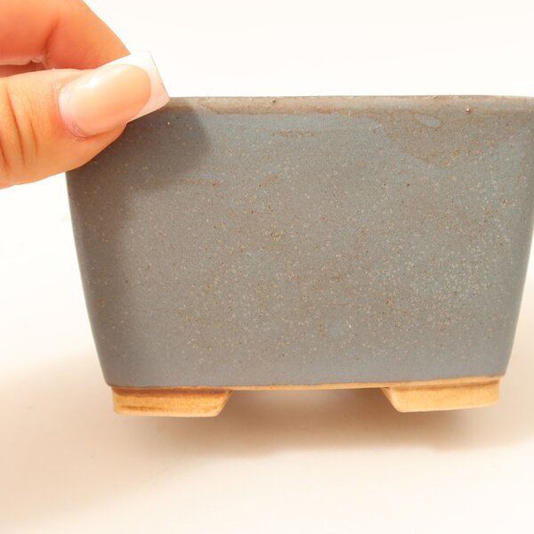 E-bonsai Keramická bonsai miska 10,5 x 10,5 x 7 cm modrá