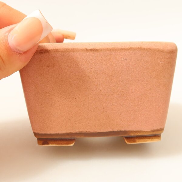 E-bonsai Keramická bonsai miska 8,5 x 8,5 x 5,5 cm růžová