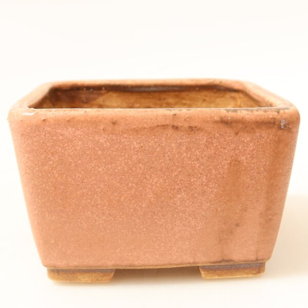 E-bonsai Keramická bonsai miska 8,5 x 8,5 x 5,5 cm růžová