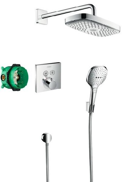 Hansgrohe Raindance Select E - Sprchový set 300 s termostatem ShowerSelect, 2 proudy, chrom 27296000