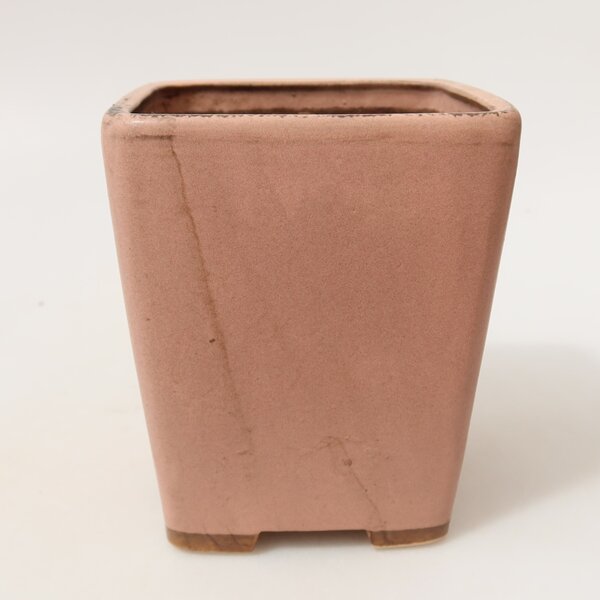 E-bonsai Keramická bonsai miska 10,5 x 10,5 x 12 cm růžová