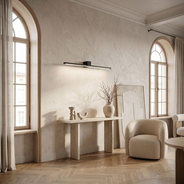 Toolight Rea, Koupelnové nástěnné LED svítidlo SWE051-1W 80 cm Black, OSW-20151