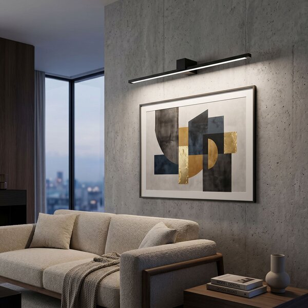Toolight Rea, Koupelnové nástěnné LED svítidlo SWE051-1W 80 cm Black, OSW-20151