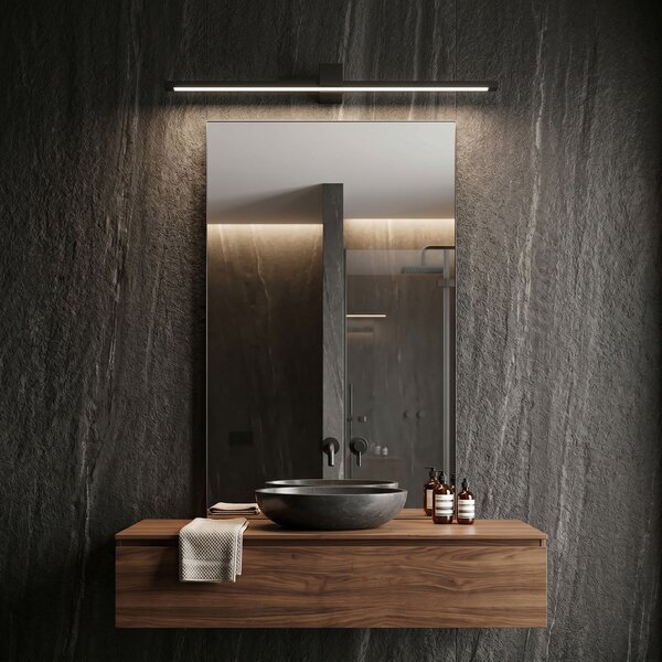 Toolight Rea, Koupelnové nástěnné LED svítidlo SWE051-1W 80 cm Black, OSW-20151