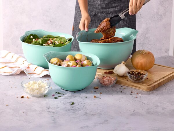 KitchenAid Míchací a zadělávací mísy KitchenAid, set 3 ks, tyrkysové KQ175OSSNG