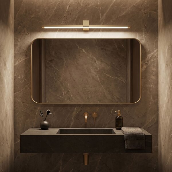 Toolight Rea, Koupelnové nástěnné LED svítidlo SWE048-1W 80cm GOLD BRUSH, OSW-20148