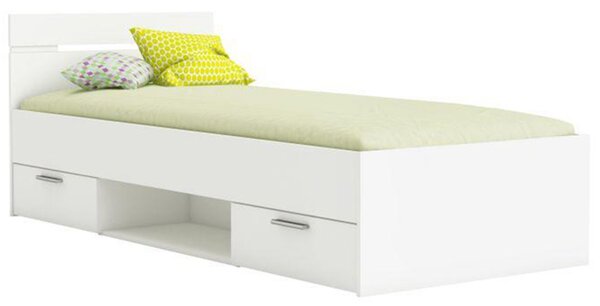 Jednolůžková postel 90 cm Myriam (bílá) (bez matrace a roštu). 1040192