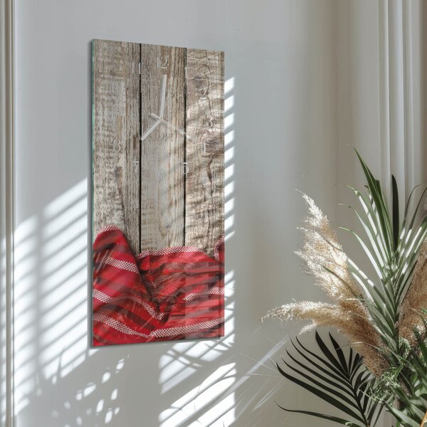 Skleněné hodiny vertikální Ubrus zsppb-30x60-00092687