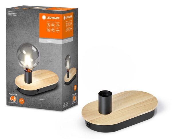 Moderní stolní lampa dřevěná E27 DECOR WOOD TABLE TOUCH
