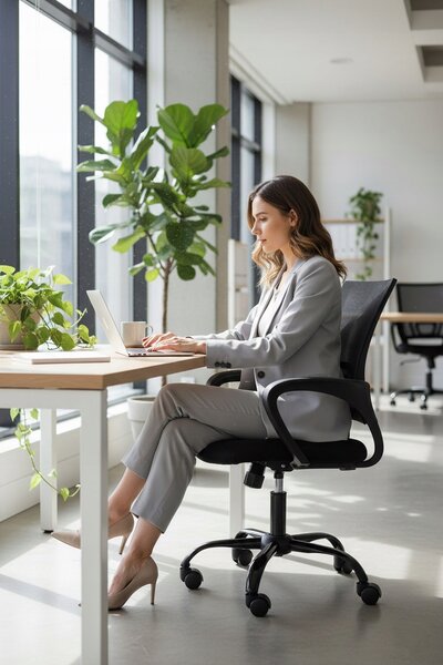 Kancelářská židle GIOSEDIO NFX004 | otočná, ergonomická, ze síťoviny a látky