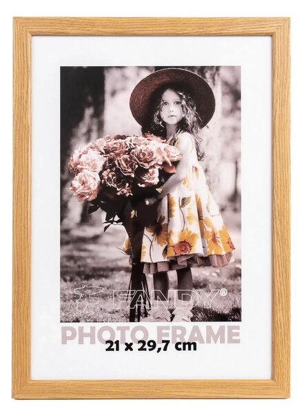 FANDY Dřevěný rámeček Style 21x29,7 3 světle hnědý