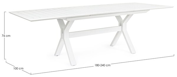 Bizzotto Zahradní rozkládací stůl Kenyon 180/240 x 100 cm