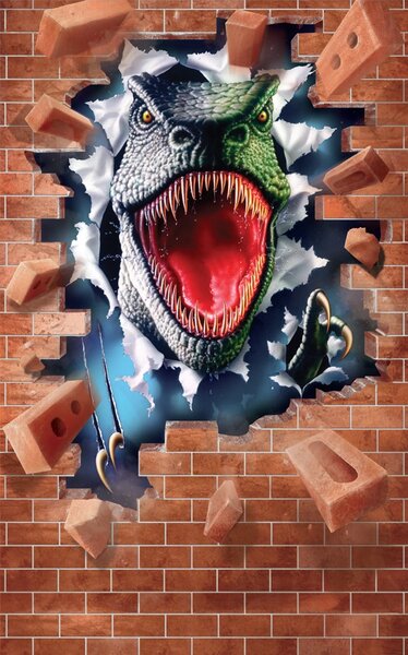 Dětská tapeta Řev Dinosaura, Walltastic, 152x243 cm