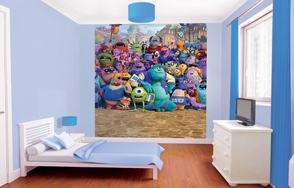 Dětská tapeta Monsters University, Walltastic, 202x243 cm