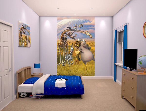 Dětská tapeta Madagaskar, Walltastic, 152x243 cm