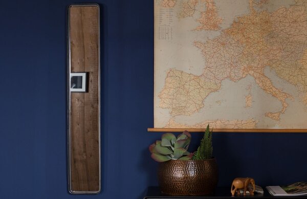 Černé závěsné zrcadlo DUTCHBONE Blackbeam 120 cm