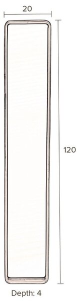 Černé závěsné zrcadlo DUTCHBONE Blackbeam 120 cm
