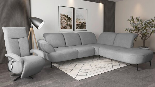 ROHOVÁ SEDAČKA, textil, šedá Sit & More - Sedací soupravy, Online Only