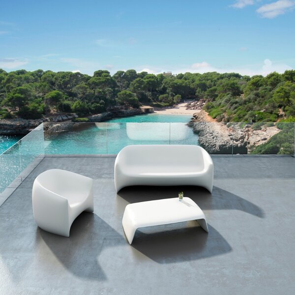 VONDOM Černé plastové zahradní lounge křeslo BLOW