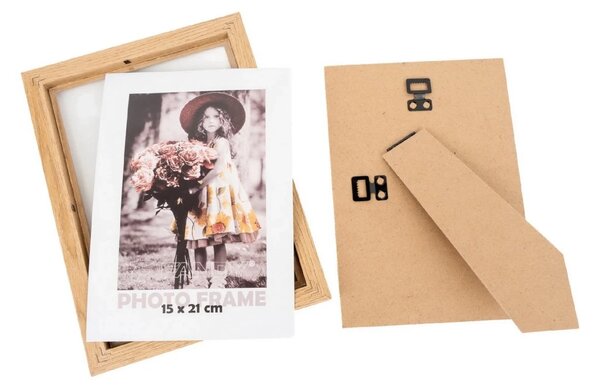FANDY Dřevěný fotorámeček Bevel 15x21 2 hnědý