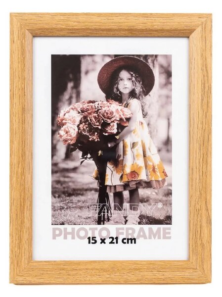 FANDY Dřevěný fotorámeček Bevel 15x21 2 hnědý