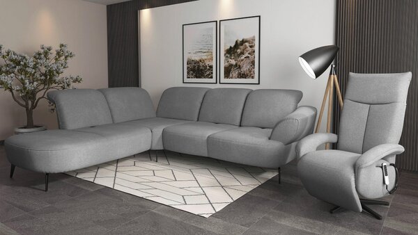 ROHOVÁ SEDAČKA, textil, šedá Sit & More - Sedací soupravy, Online Only
