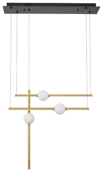 Zlaté závěsné LED světlo Nova Luce Acrobat 89 cm