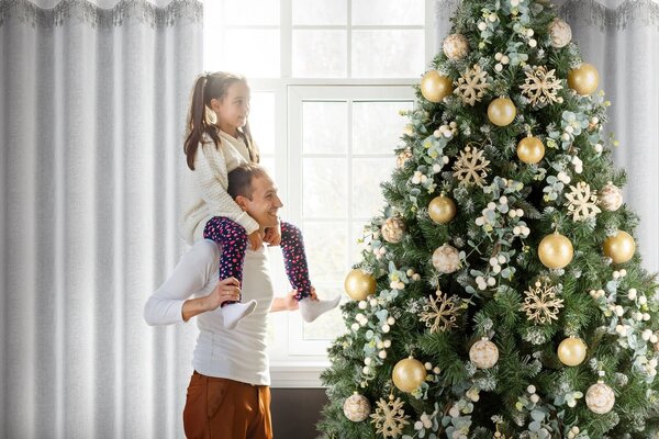 VÁNOČNÍ ZÁCLONA NA KROUŽCÍCH XMAS 140X250 CM HVĚZDY
