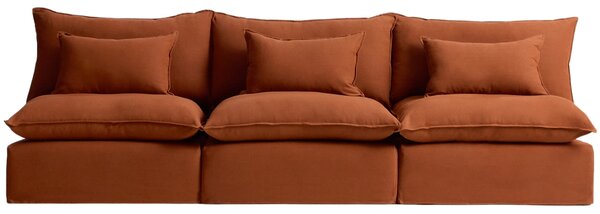 Kave Home Terakotová pohovka Anarela 330 cm s odnímatelným potahem