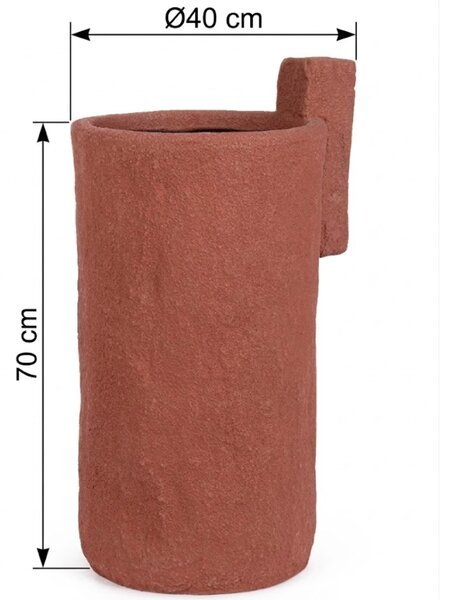 Bizzotto Červený zahradní květináč Materic 70 cm