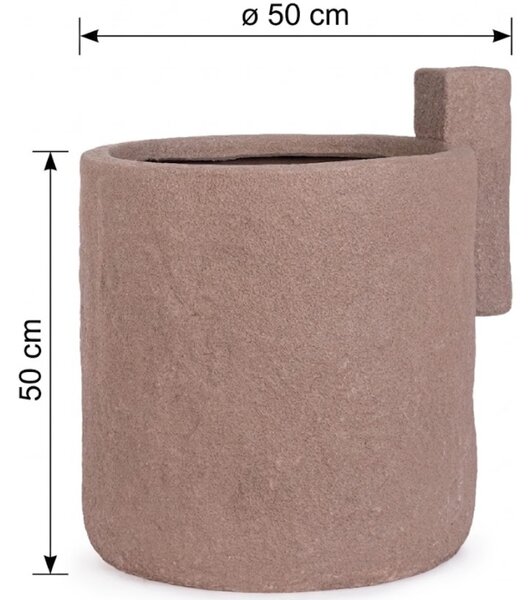 Bizzotto Hnědý zahradní květináč Materic 50 cm