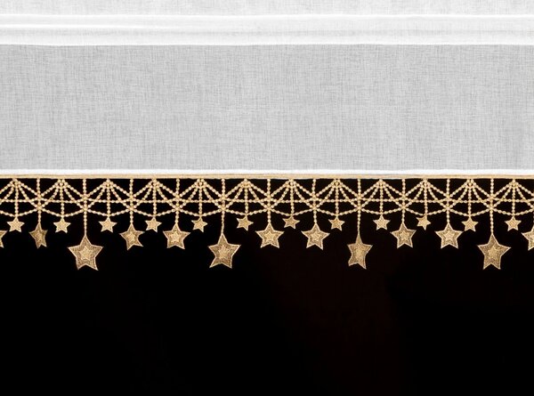KRÁTKÁ VÁNOČNÍ ZÁCLONA NA PÁSCE XMAS 60X150 CM HVĚZDY