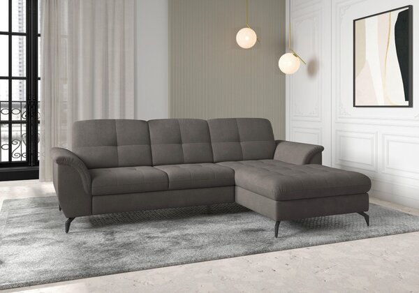 ROHOVÁ SEDAČKA, textil, barvy grafitu Sit & More - Sedací soupravy, Online Only