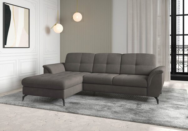ROHOVÁ SEDAČKA, textil, barvy grafitu Sit & More - Sedací soupravy, Online Only