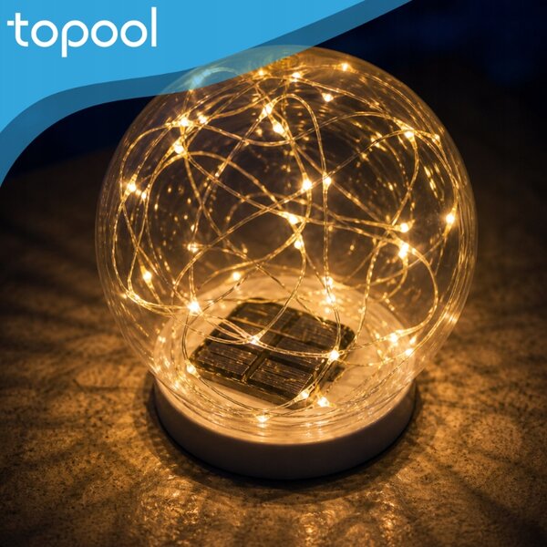 Plovoucí solární lampa do bazénů a spa vodotěsná IP68 jako LED girlanda