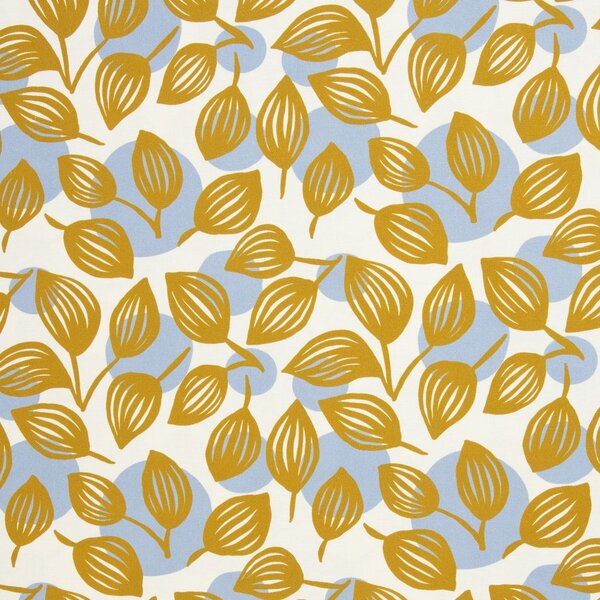 SWAFING Dekorační látka Dots & Leaves by Emjo Design listy a puntíky