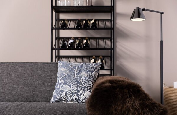 Černá kovová stojací lampa ZUIVER LUB