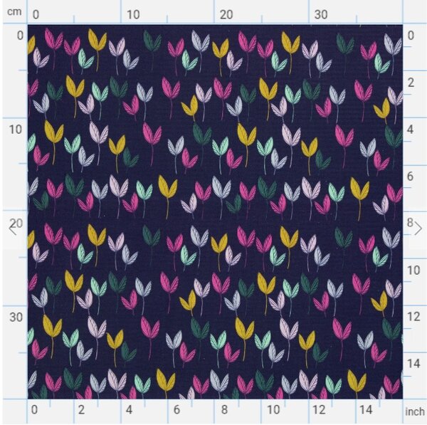 SWAFING Dekorační látka Dancing Leaves by Emjo Design listy