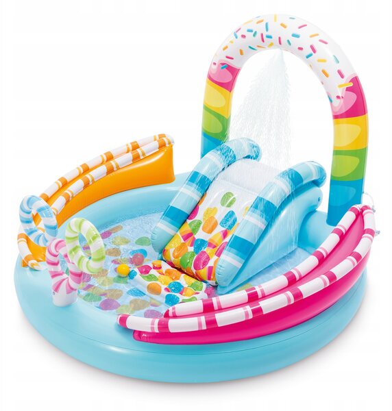 Nafukovací bazén vodní centrum Candy Fun s klouzačkou Intex 57144