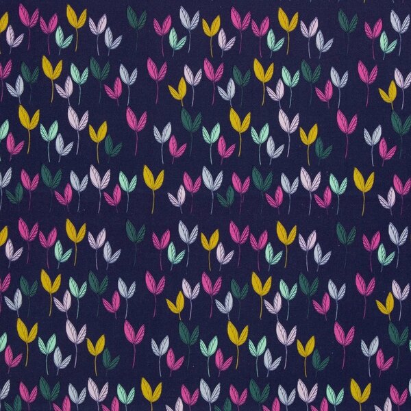 SWAFING Dekorační látka Dancing Leaves by Emjo Design listy