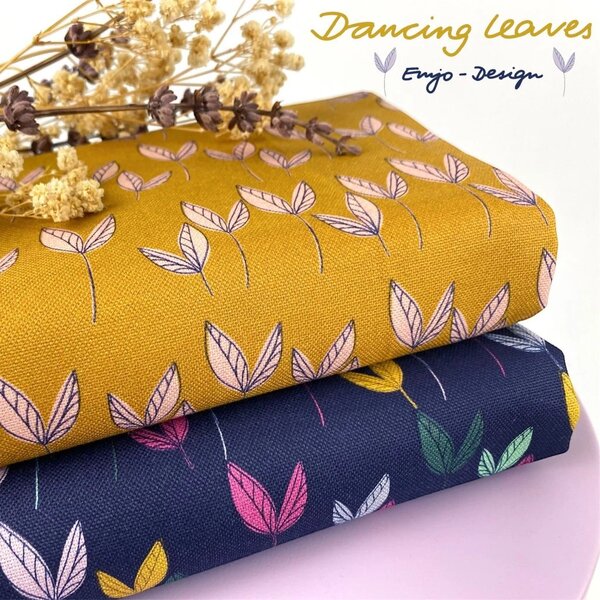 SWAFING Dekorační látka Dancing Leaves by Emjo Design listy