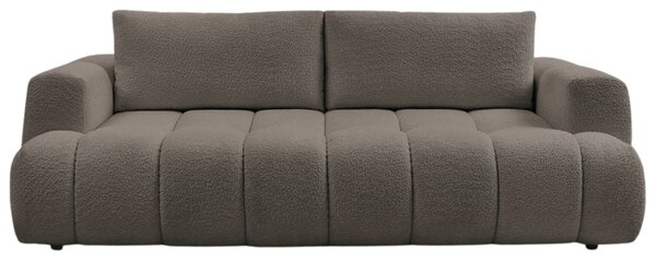 -25 % Dny MOMENTI– Bobochic Paris Hnědá bouclé rozkládací pohovka Fuji 251 cm
