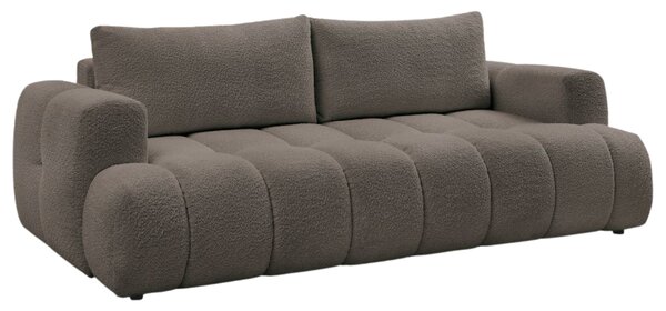 -25 % Dny MOMENTI– Bobochic Paris Hnědá bouclé rozkládací pohovka Fuji 251 cm