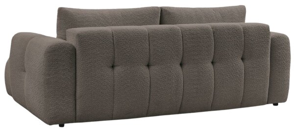 -25 % Dny MOMENTI– Bobochic Paris Hnědá bouclé rozkládací pohovka Fuji 251 cm