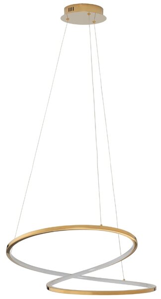 Zlaté kovové závěsné LED světlo Nova Luce Girish 60 cm